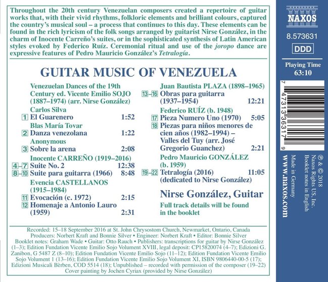 GUITAR MUSIC OF VENEZUELA > GONZALEZ, NIRSE > 佳佳唱片行