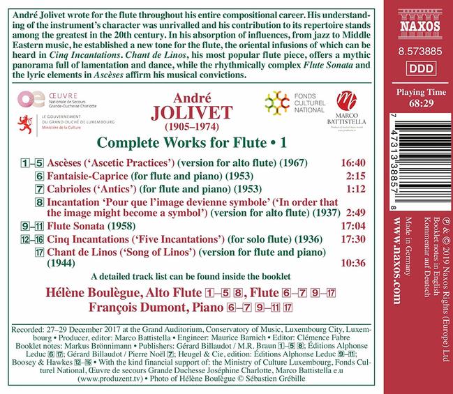 Andre Jolivet Complete Works for Flute 1 > Boulegue, Helene > 佳佳唱片行