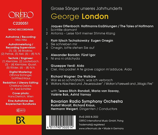 Opera Arias > LONDON, GEORGE > 佳佳唱片行