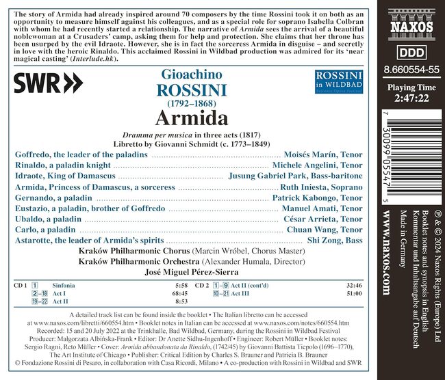 Rossini : Armida (2CD) > Perez-Sierra, Jose Miguel > 佳佳唱片行
